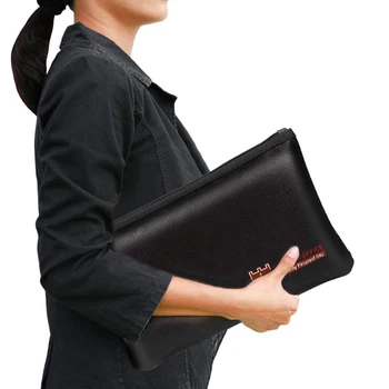 

Fireproof Document Bags Waterproof Fireproof Money Bag Fireproof Safe Storage Pouch with Zipper for A4 Document Holder