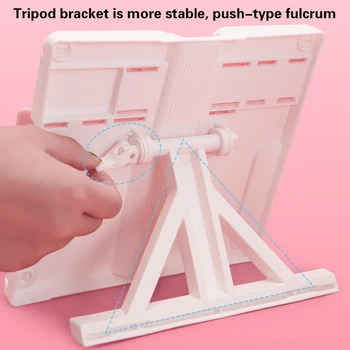 

Foldable Study Desktop Kitchen Cookbook Adjustable Angle Reading Rest Home Office Portable Book Stand School Document Holder