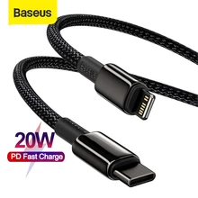 Câble USB de Type C Baseus pour iPhone 12 Pro Max 12 Plus PD 20W Charge rapide USB C pour iphone 11 Pro câble chargeur de téléphone câble de données