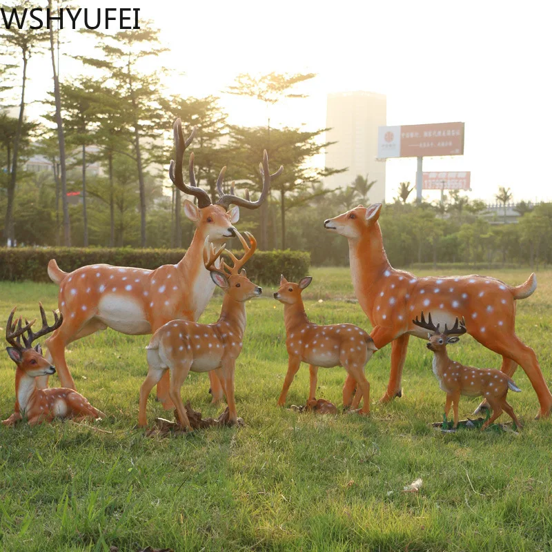 PROD 1005001779578206 Creativity Simulation Resin Small Sika Deer
Outdoor Zoo Garden Patio Ornaments Watch Crafts Animal Decorations
Statue Dress Up