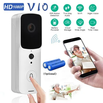 

Smart Home Video Doorbell 1080P Wireless WIFI Smart Video Doorbell Camera Remote Voice Intercom Video Home Security Surveillance