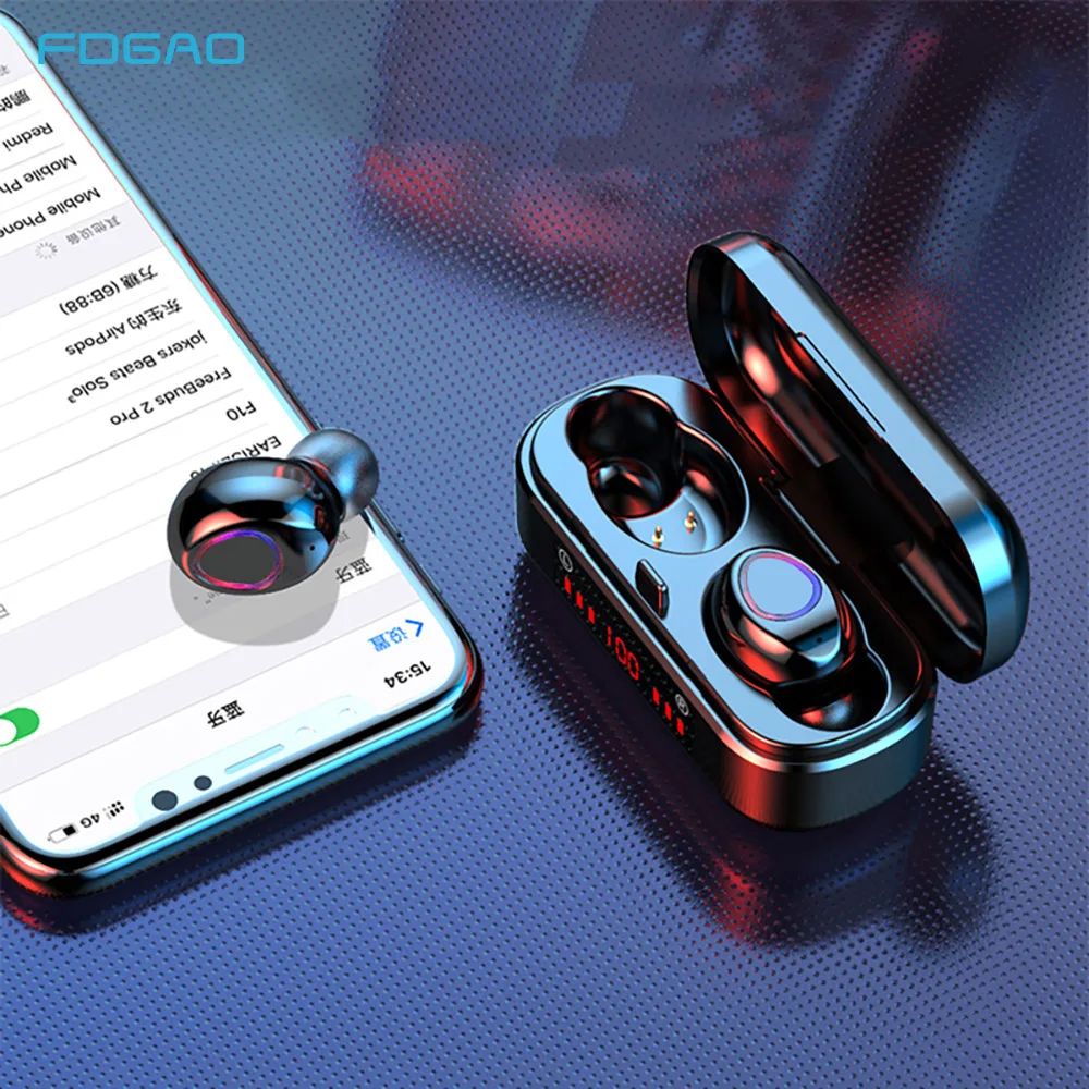 

TWS Wireless Headphones Bluetooth 5.0 Earphones Smart Noise Cancelling Sport Waterproof Headset Music Headphones With Microphone