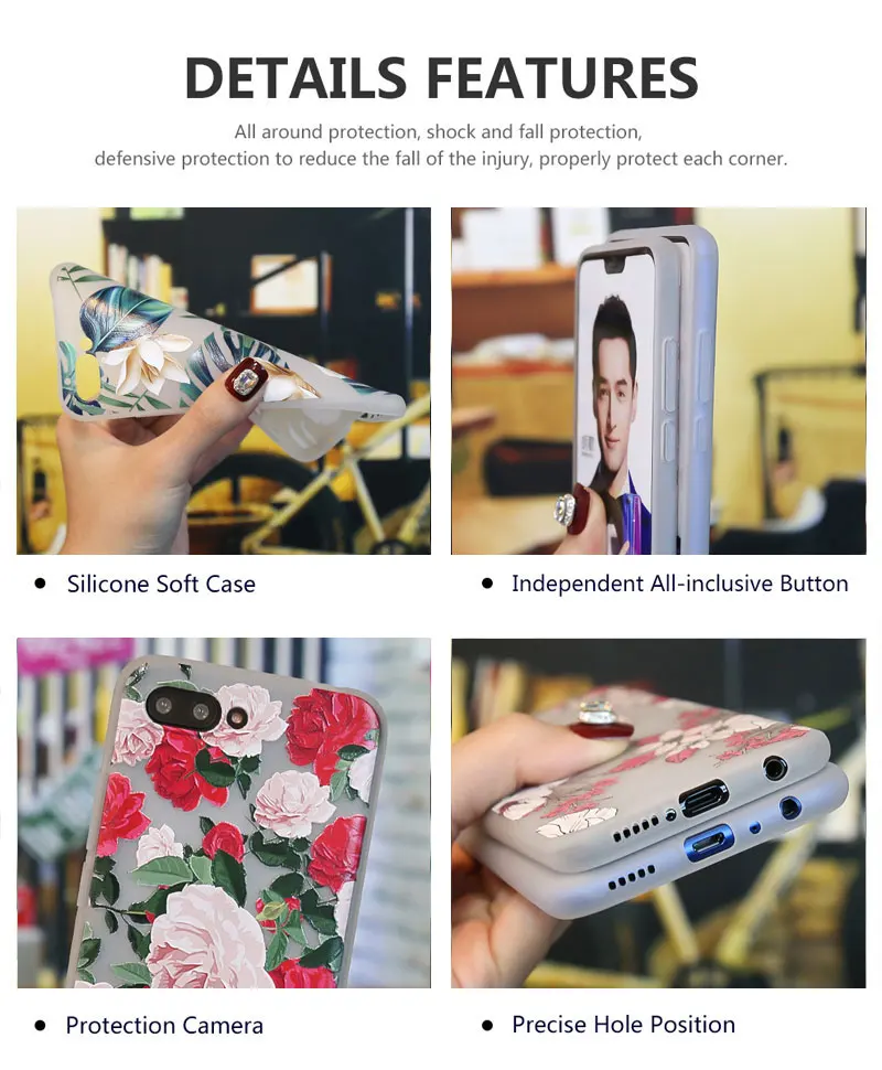 Для huawei Y6 чехол для huawei P Smart плюс чехол Y5 Lite Y6 Y7 Prime Y3 Y9 чехол из мягкого силикона 3D задняя крышка