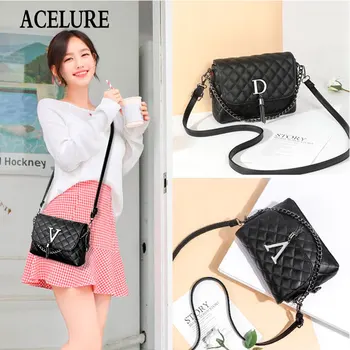 

ACELURE Diamond Lattice PU Leather Small Shoulder Bags for Women Tassel Decor Crossbody Bags Flap Purse Ladies Messenger Bags