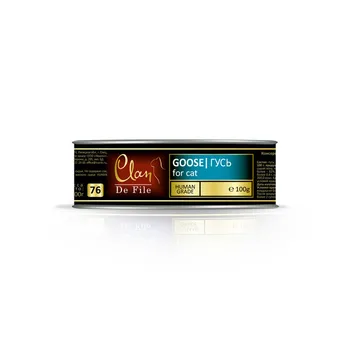

Clan De file cat canned food 100g goose, show box 16 PCs 16 PCs