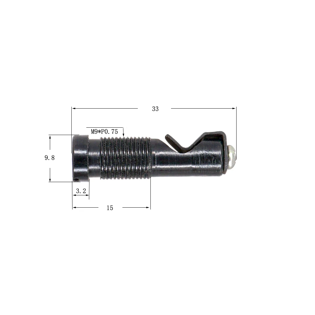 Латунная электрогитара Tremolo дугообразная рамка сокета для рукоятки Whammy Bar Jack 9 мм Диаметр резьбы черный