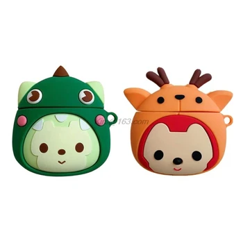 

Lovely Elk Avocado Pattern Protective Case Soft Silicone Cover for Airpods 1/2