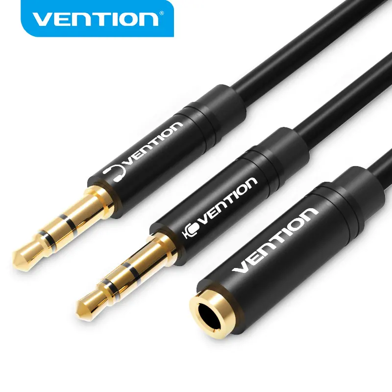 Vention Splitter наушников аудио кабель для компьютера 3 5 мм Женский до 2 Мужской Mic Y