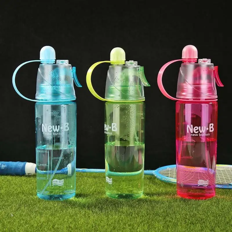 

600ML Sport Water Bottles Portable Water Cup Spray Drinking Bottles with Straw Outdoor Travel Portable Leakproof Drink Bottle