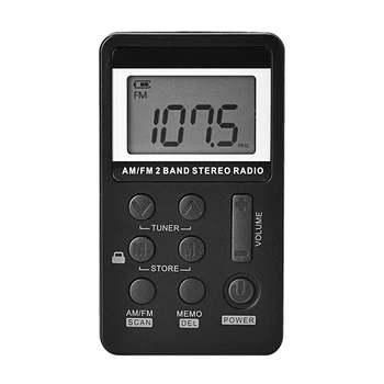 

Personal Digital AM FM Radio, AM FM Compact Transistor Radio Built in Antenna with Earphone for Walk Jogging