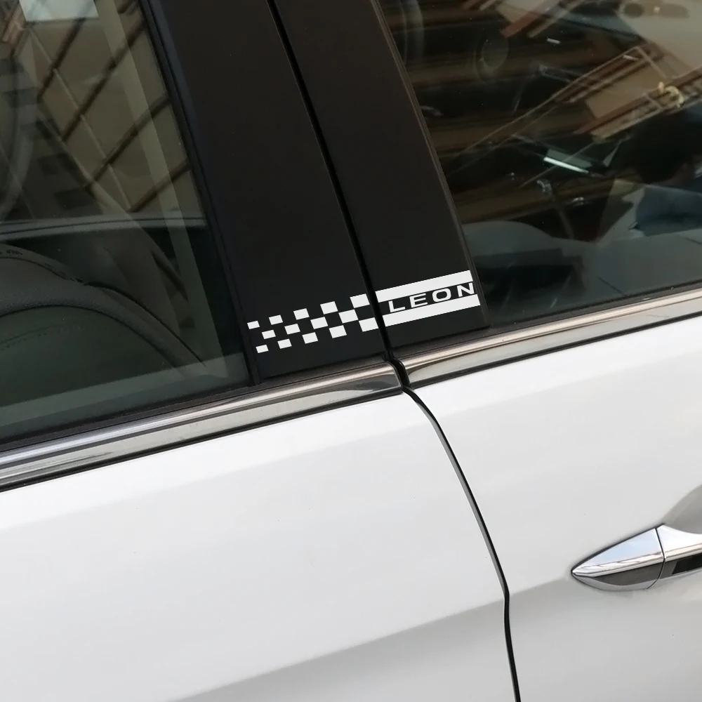 Авто боковой Декор B столб автомобильные наклейки для сиденья Leon Ibiza FR Arona Ateca автомобильный Стайлинг формовочная отделка Светоотражающие ПВХ аксессуары