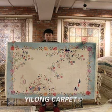 YILONG 4'x6' Новое поступление Шелковый ковер ручной работы в китайском стиле элегантный домашний ковер горячая распродажа