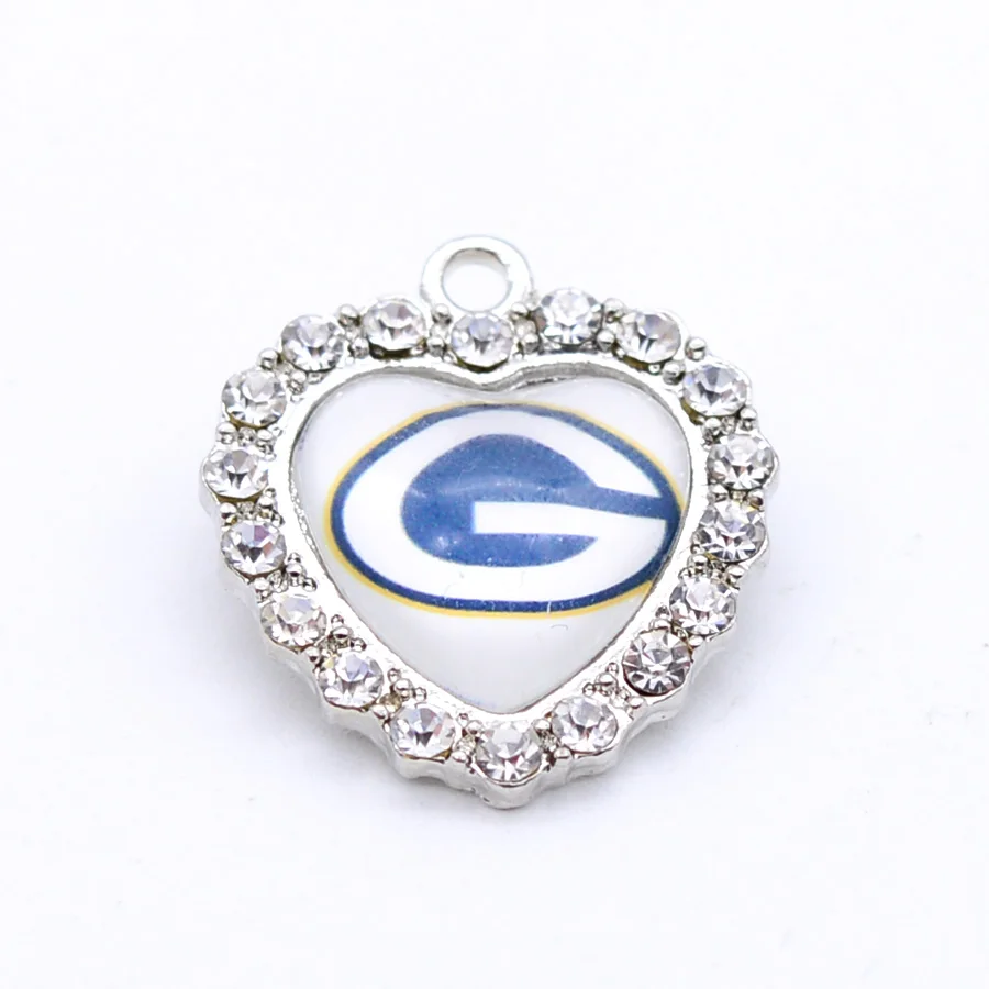 Серебряные подвески, стразы, амулеты Green Bay Packers, амулеты для браслета, ожерелья для женщин, мужчин, фанатов футбола, Paty Fashion