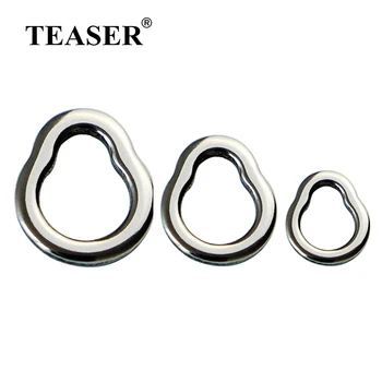 티저 10 개/가방 배 낚시 링 솔리드 이음매없는 스틸 304 지그 낚시 회전 액세서리 커넥터 Fishhooks 또는 루어 지그