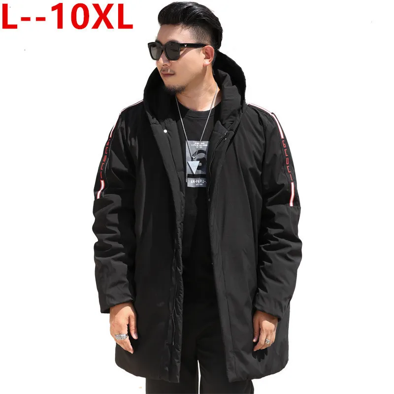 Женская зимняя длинная куртка с капюшоном и надписью размеры 10XL 8XL 6XL 5XL | Мужская