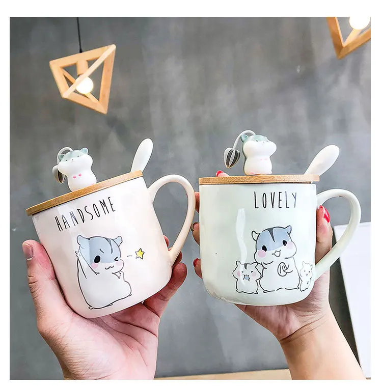 Kawaii Korean Style Hamster Ceramic Cup (400ml)