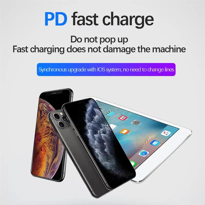 18W PD Fast Charging USB Type c Type-C to For Lightning Cable for iPhone 8 X XS XR 11 Pro Max 8plus 11pro 2A Charge Data line cable to connect phone to tv