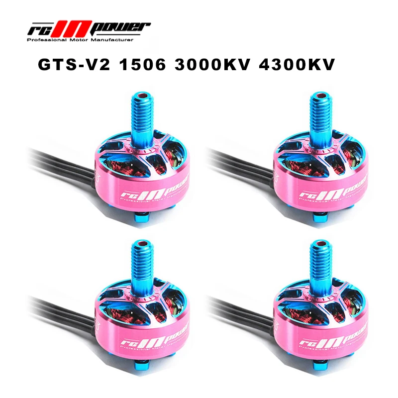 RCINPower GTS V2 1506 3000KV 4300KV 4 6S бесщеточный двигатель для радиоуправляемых дронов FPV