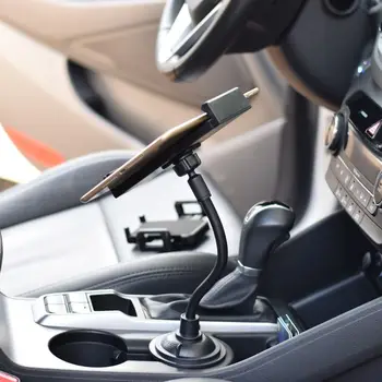

Universal Gooseneck Adjustable Car Cup Holder Mount Cradle for iphone iPad Samsung Galaxy Xiaomi Huawei 5.5"-11" Cellphone or Ta