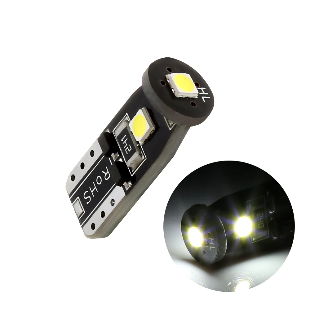 10 шт. T10 3030 3 SMD W5W W10W CANBUS ERROR FREE Белый светодиодный фары 168 194 2825 лампы 12-16v