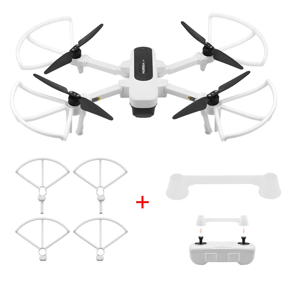 Белый Пропеллер протектор+ Расширение шасси для посадки для Hubsan Zino H117S Дрон Квадрокоптер - Цвет: Белый