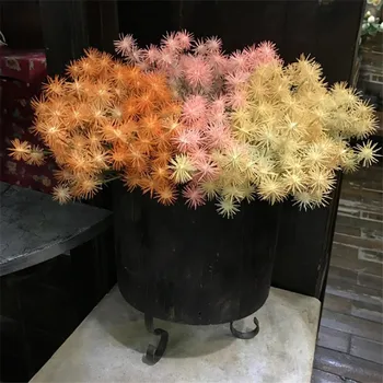 

7Pcs Fake Dandelion (5 stems/bunch 13.78" Length Simulation Plastic Flower for Wedding Home Decorative Artificial Flowers