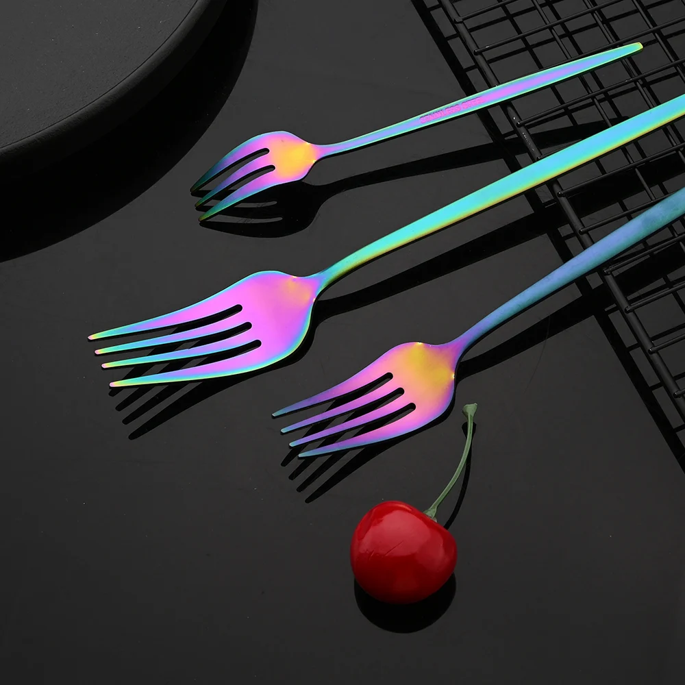 Cutlery Set Stainless Steel Tableware Dinnerware Kitchen Party Knife Fork Spoon Fruit Fork Accessories