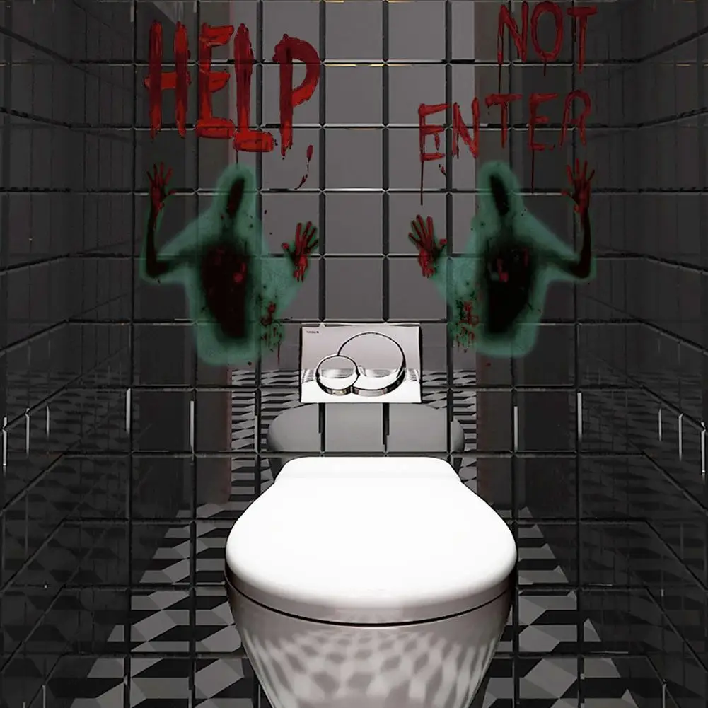 2 шт. наклейки в виде вампира ужаса зомби постер украшение для дома с привидениями