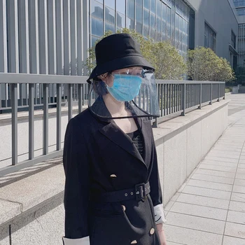 

Full Face Masks Anti-droplets Anti-fog Dust-proof Face Shield Protective Cover Transparent Face Eyes Protector Safety Mask hat