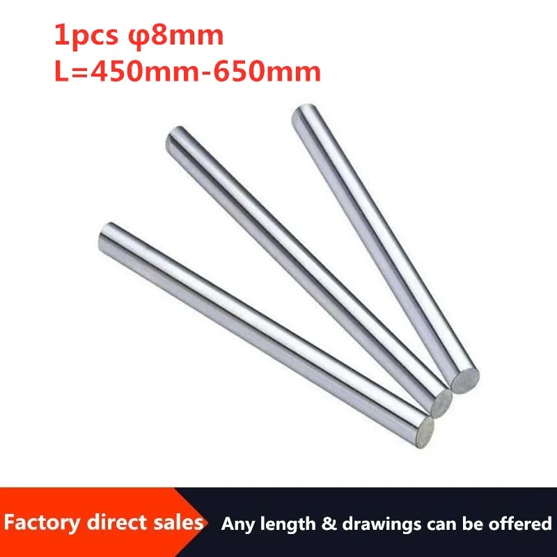 Diameter 8mm Length Option 450 500 550 600 650mm Smooth Shaft Rod