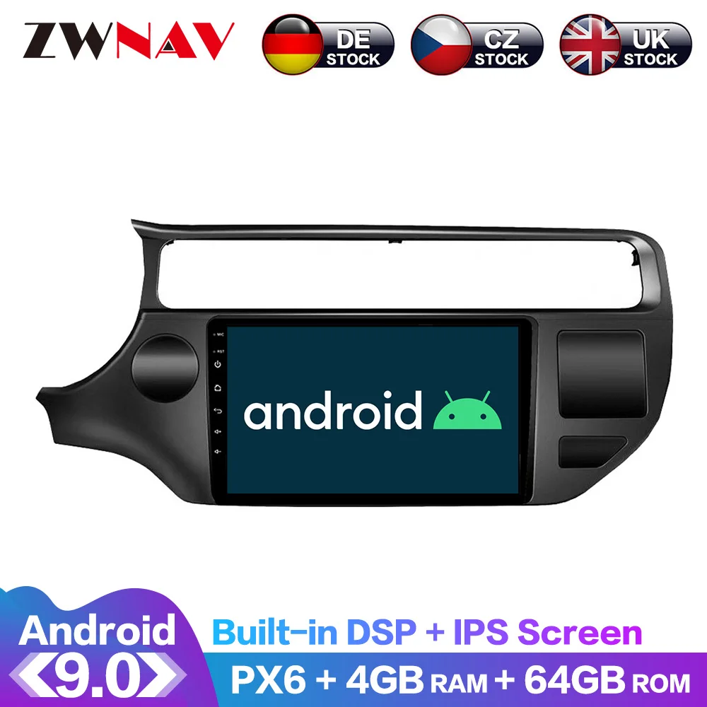 

Android 9.0 4+64G PX6 DSP Carplay Radio Car DVD Player GPS navigation For KIA k3 rio 2015-2019 Head Unit Multimedia