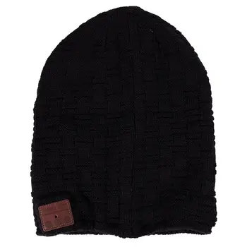 

Wireless Bluetooth V4.2 Beanie Knitted Plus Velvet Winter Plaid Hat Headset Speaker Mic Hand-Free Music Mp3 ic Warm Smart Cap