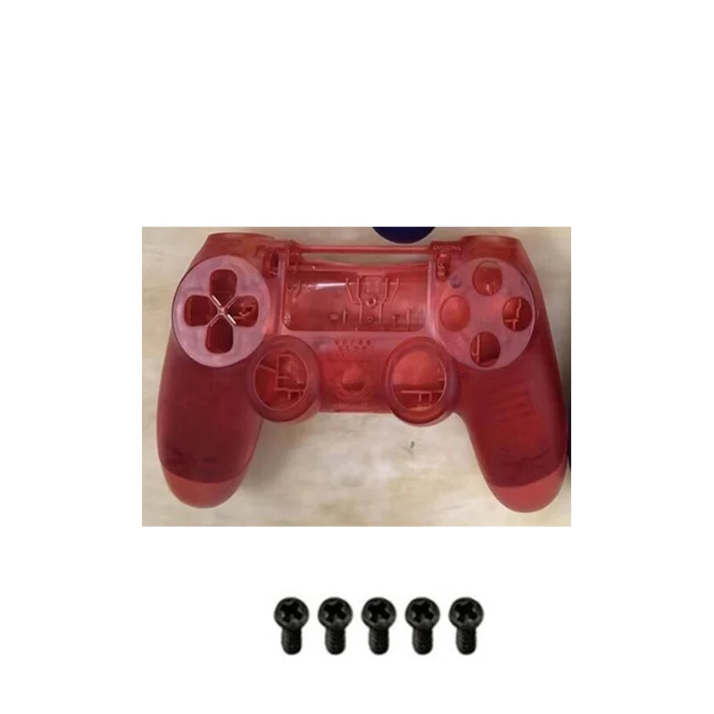 Transparent Red PS4 PRO Корпус оболочка Лицевая панель чехол Замена для Playstation 4 Dualshock 4 Pro 4,0 V2 Gen 2th контроллер JDM 040 JDS 030 - Цвет: Transparent Red