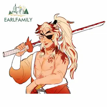 

EARLFAMILY 13cm x 10.2cm For Anime Fine Car Stickers Sunscreen Decal Graffiti Campervan Windows Car Door Protector Decoration