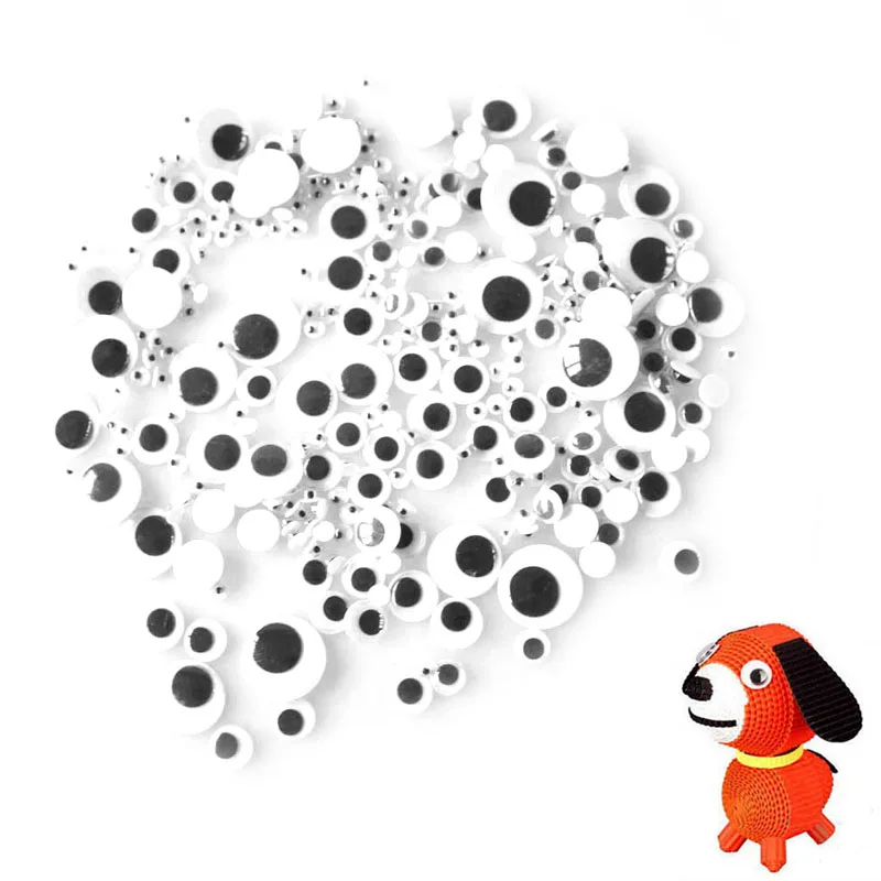 

2019 NEW 100PCS Wiggly Wobbly Googly Eyes Self-adhesive Scrapbooking Crafts