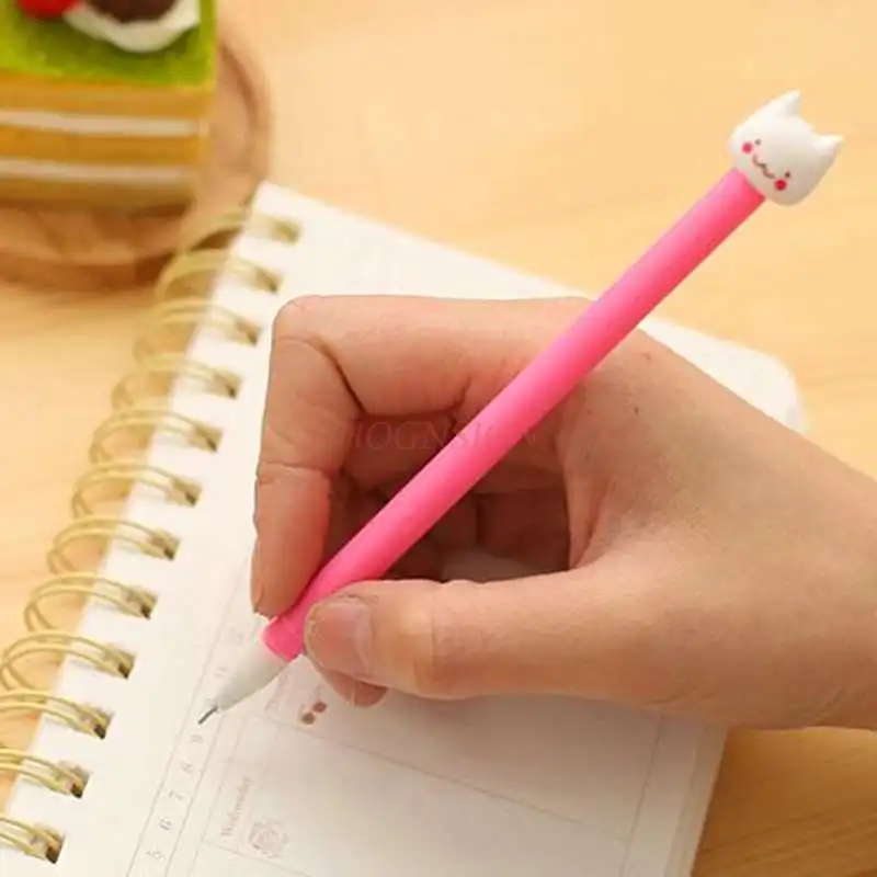

Cute Sell Cute Kitty Gel Pen Water Pen Needle Pen 0.5 Core Black Gel Pen