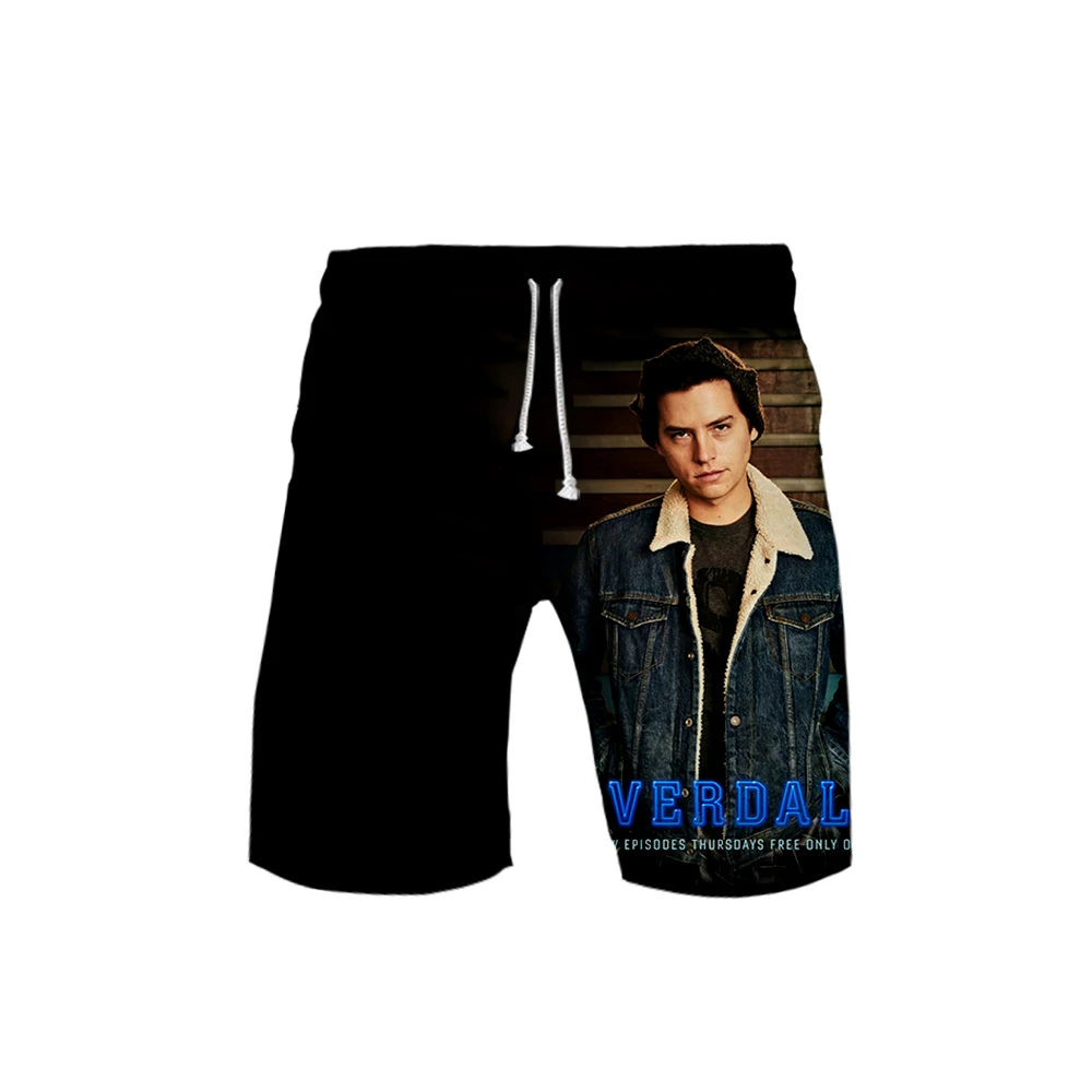 Модные пляжные шорты с 3D-принтом «ривердейл», простые уличные летние шорты в Корейском стиле, крутые спортивные шорты Kpop, мужские хипстерские штаны