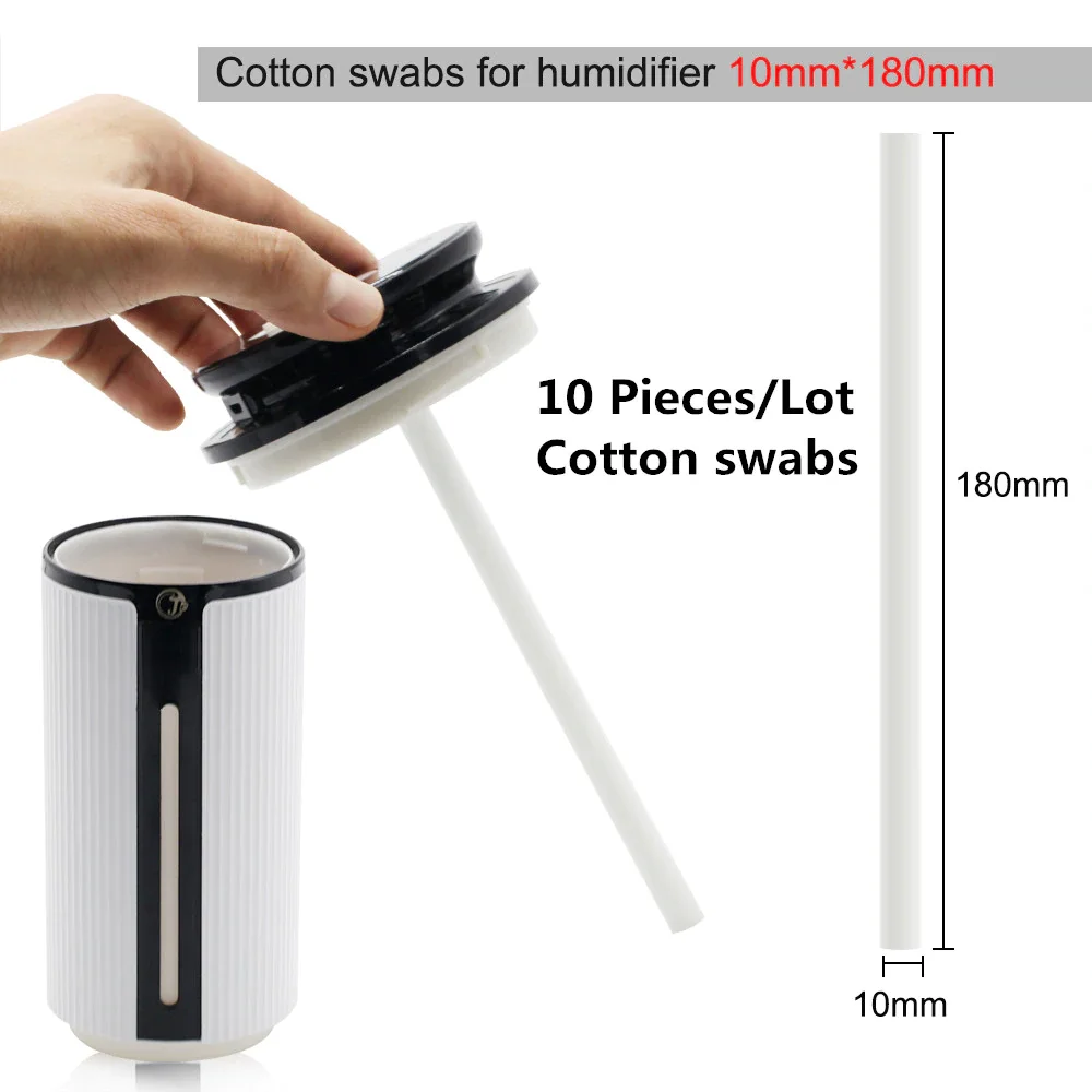 

10 Pieces/Lot 10mm*180mm Humidifiers Filters Cotton Swab for Air Humidifier USB Humidifiers Can Be Cut