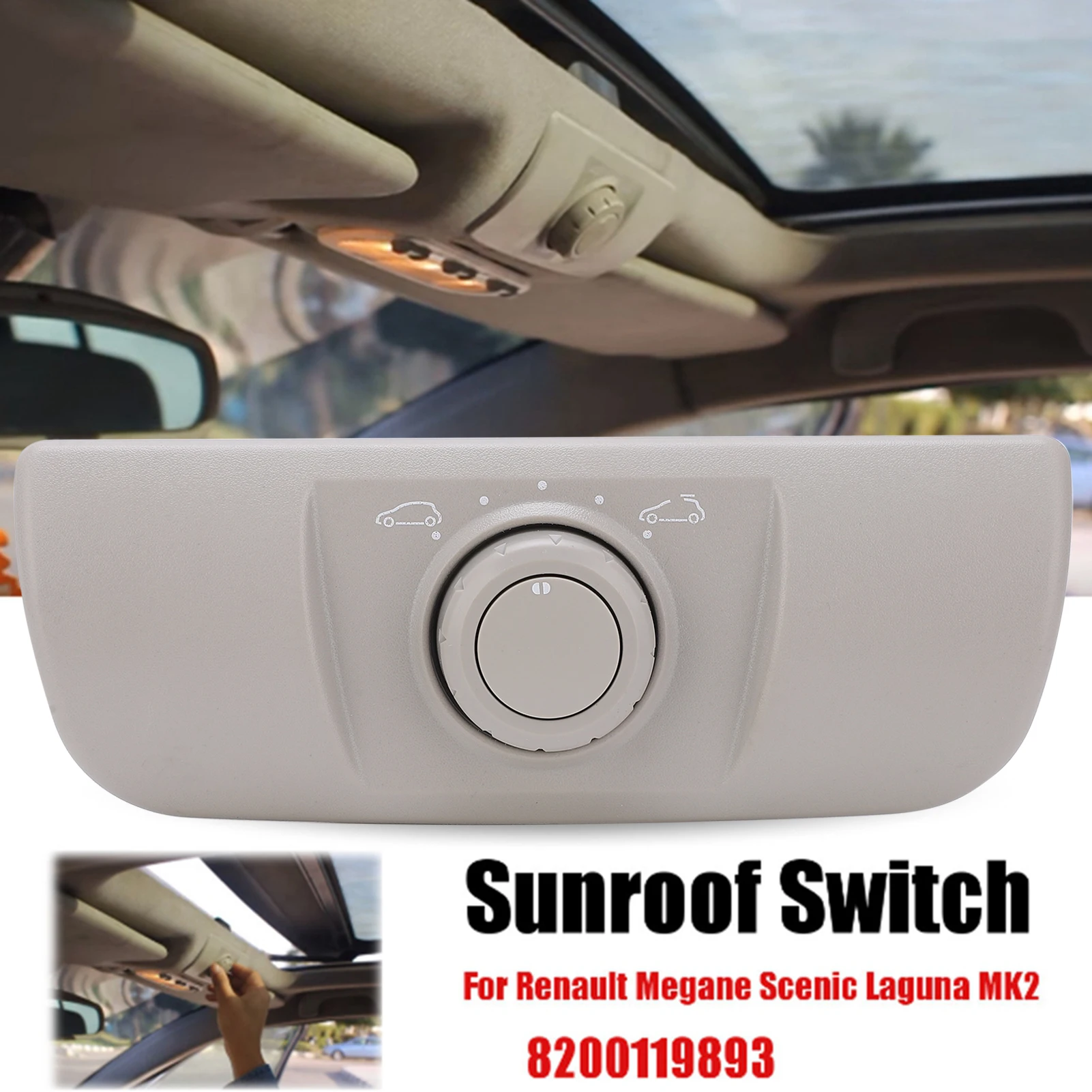 Кнопка переключения люка для RENAULT Megane 2 Scenic Laguna 8200119893 автомобильные аксессуары |