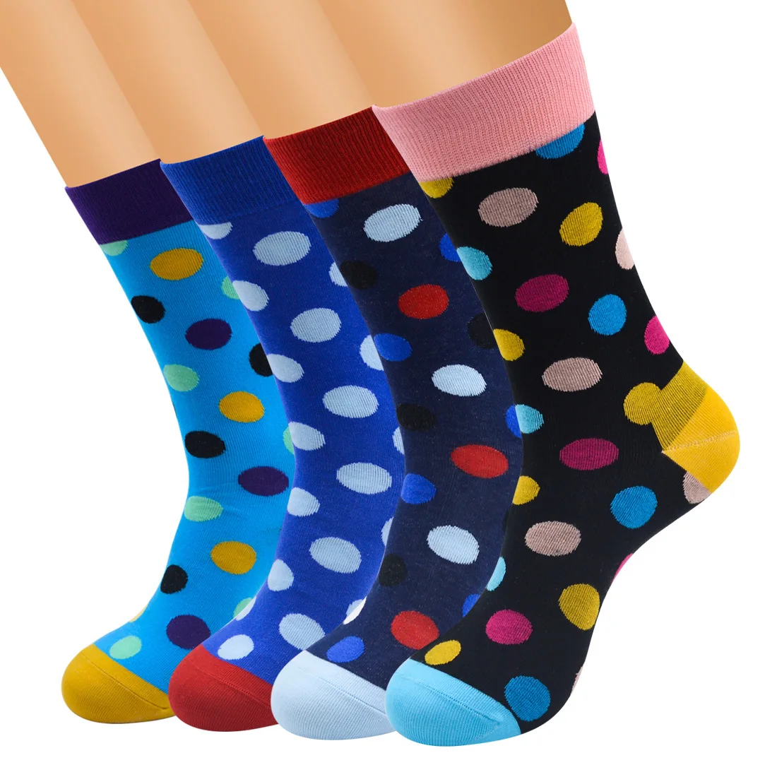 Ограниченная серия мужских носков весенние и летние модные мужские хлопковые летние носки в разноцветный горошек