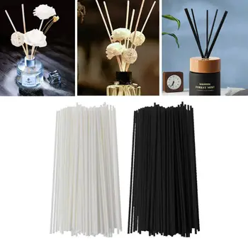 

100Pcs 19cmx3mm Fiber Sticks Diffuser Aromatherapy Volatile Rod for Home Fragrance Diffuser Home Decoration