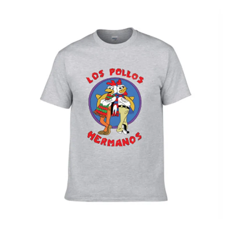 WMHYYFD Мужская Новая модная рубашка с отверстиями LOS POLLOS футболка с надписью Hermanos Chick Brothers футболка с коротким рукавом Топ
