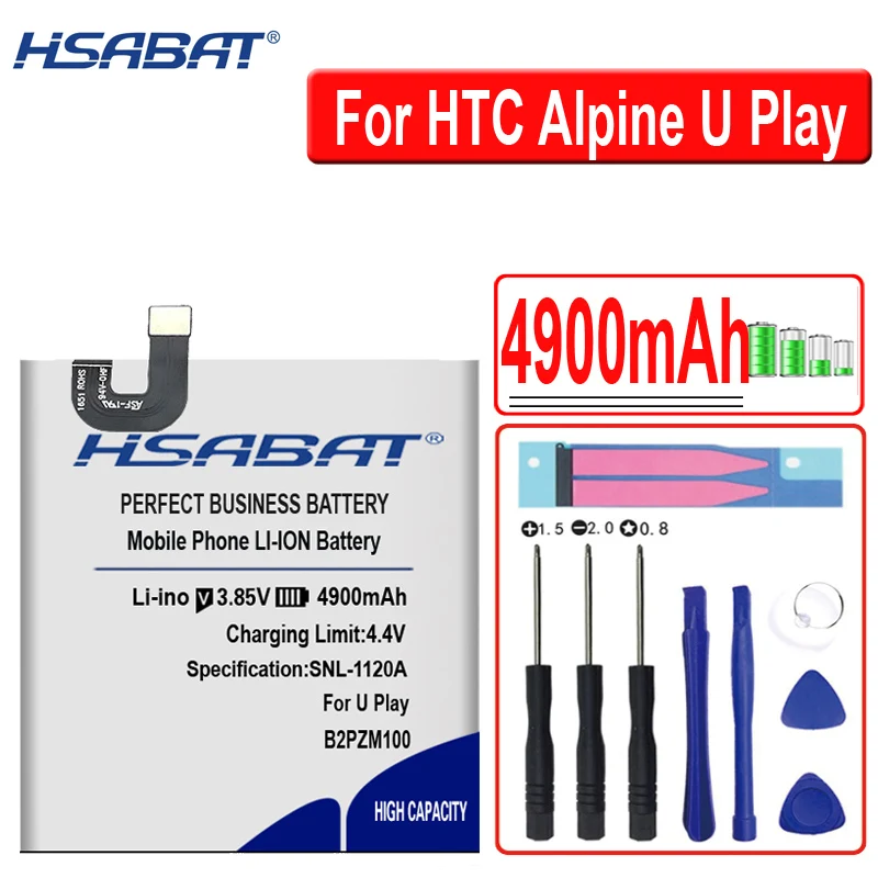 HSABAT 4900 мАч B2PZM100 батарея подходит для htc Alpine, U Play, U Play TD-LTE, U Play TD-LTE с двумя sim-картами