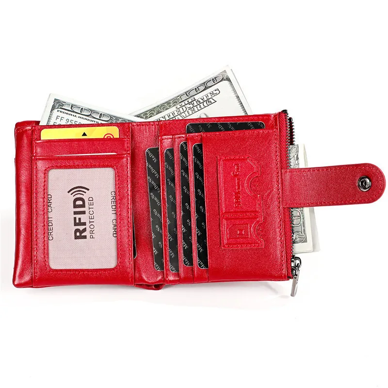 Rfid кошелек из натуральной коровьей кожи, мужской кошелек для монет, мужской портфель Cuzdan, мужской кошелек, маленький кошелек, модный кошелек на застежке