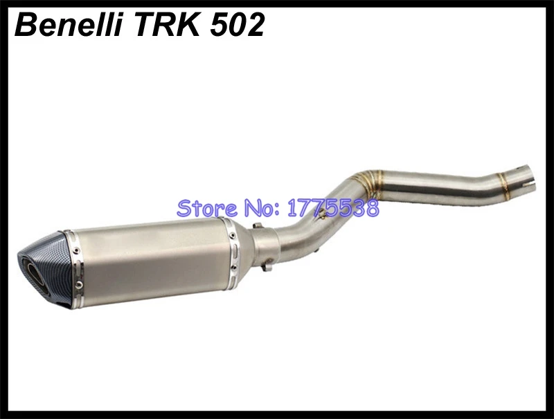 TRK502 ТРК 502 мотоцикл выхлопной Системы Труба среднего звена + глушитель выхлопной трубы для Бенелли ТРК 502 TRK502 на весь год в 2017 Escape Moto