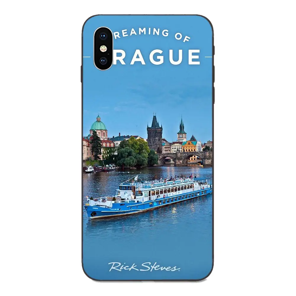 Для Apple iPhone 4 4S 5 5S SE 6 6S 7 8 Plus X XS Max XR Мягкий Силиконовый ТПУ Черный рисунок кожи Праги пейзаж - Цвет: as picture