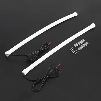 

new2Pcs/lot 30cm/45CM 12V Daytime Running lights Waterproof Auto Car DRL COB Driving Fog lamp Flexible LED Strip