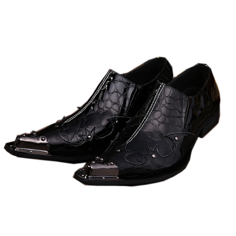 Batzuzhifashion Stage Show Shoes Man Business Patent Leather Man's