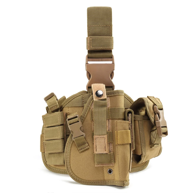 Tan Регулируемая кобура для пистолета, КАПЛЕВИДНАЯ кобура для охоты, военная нейлоновая кобура, Охотничьи Аксессуары для Glock 17 19 Beretta M9 - Цвет: Tan