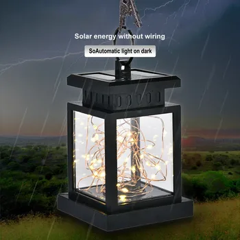 

30 LEDs Copper wire LED solar clip lamp garden lawn outdoor waterproof hanging lamp home garden decoration landscape lamp